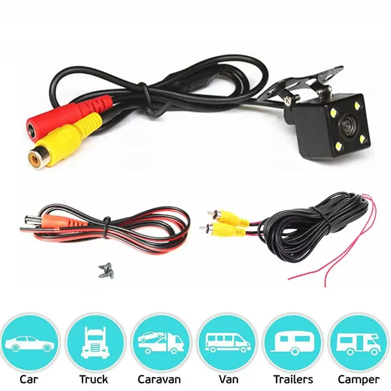 KAMERA GECE GÖRÜŞLÜ 4 LEDLİ 12V KELEBEK KARE   ( 002881 )