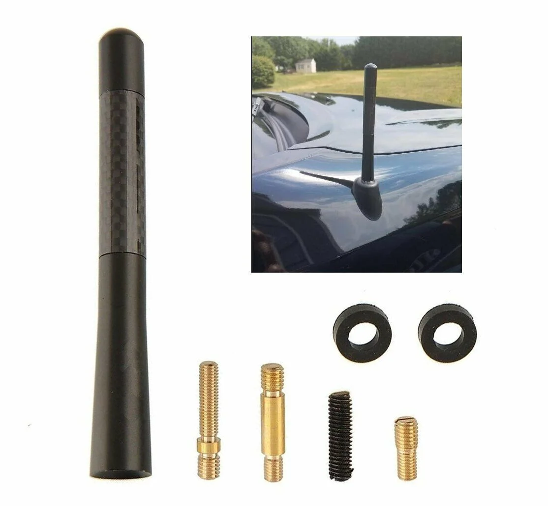 ANTEN ÇUBUĞU SİYAH KARBON  12CM   ( 002003 )